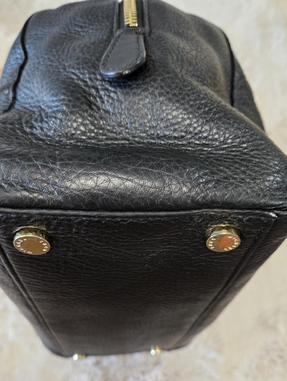 EUC MK Kirby Black Pebble Leather Women’s Satchel with Gold Hardware And Dustbag - Picture 6 of 15